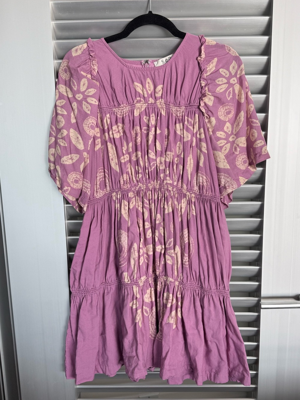 Boho Lavender Floral Tiered Dress- SEA New York